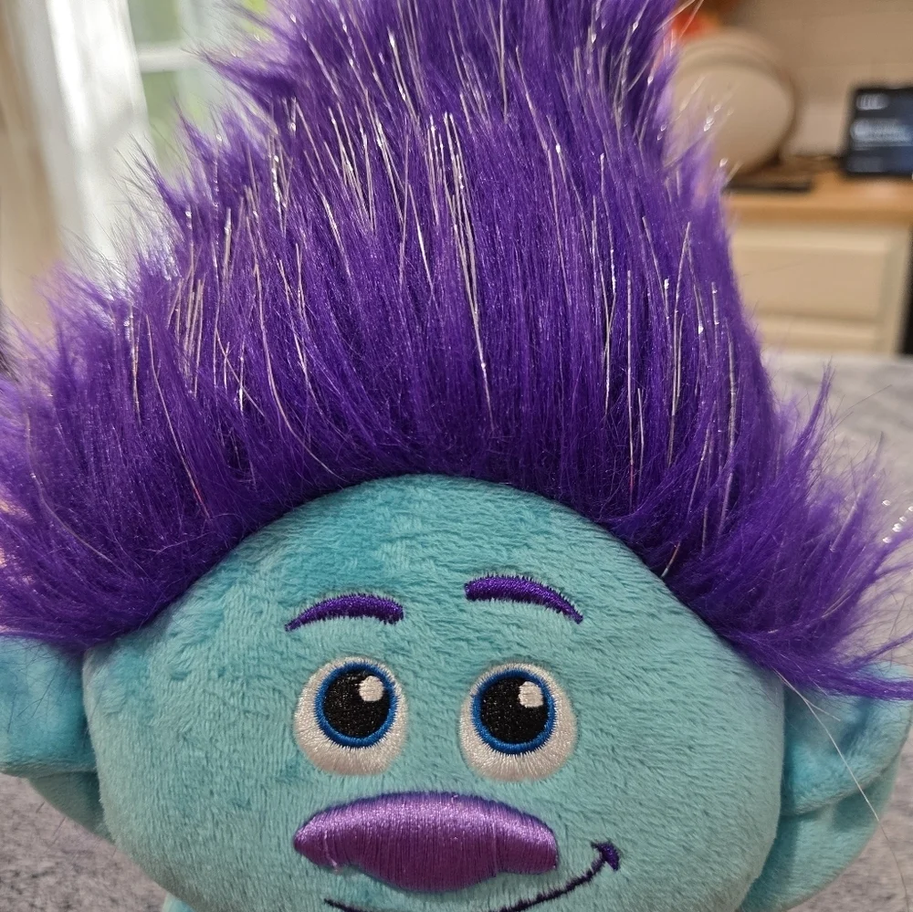 Dreamworks Trolls World Tour Plush Branch Doll - Blue .